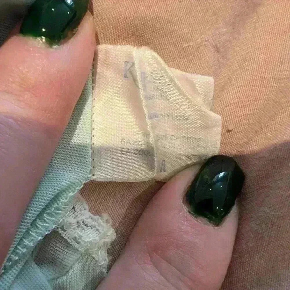 Vintage pale green long nightgown Keyser size medium - Picture 6 of 6